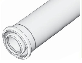 Odkouření kondenzační Brilon 52100001 - trubka koaxiální DN100/60 x 250 mm
